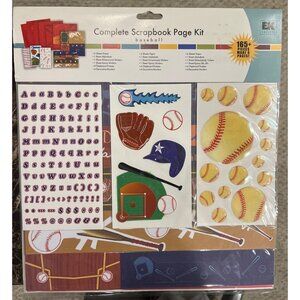 EK Success Baseball Complete Scrapbook Kit 165+ Pieces EKPRPKiTO3